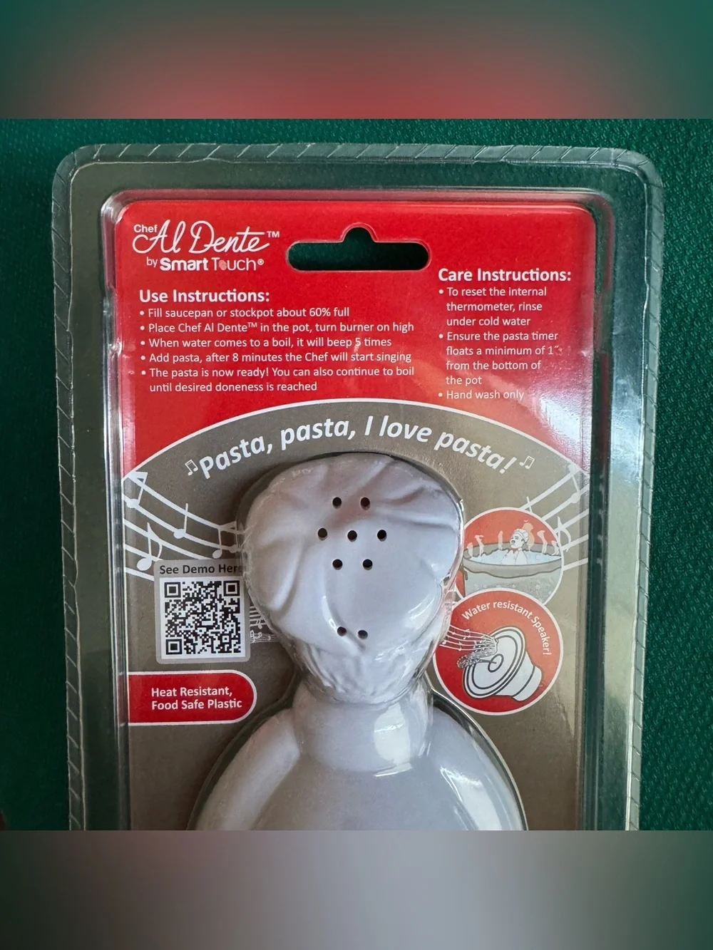 NWT Chef Al Dente Singing Pasta Timer